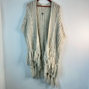 Aerie Cream Cable Knit Cardigan